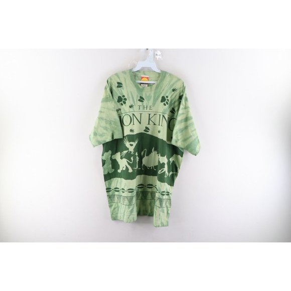 Vintage 90s Disney Mens XL The Lion King Spell Out All Over...